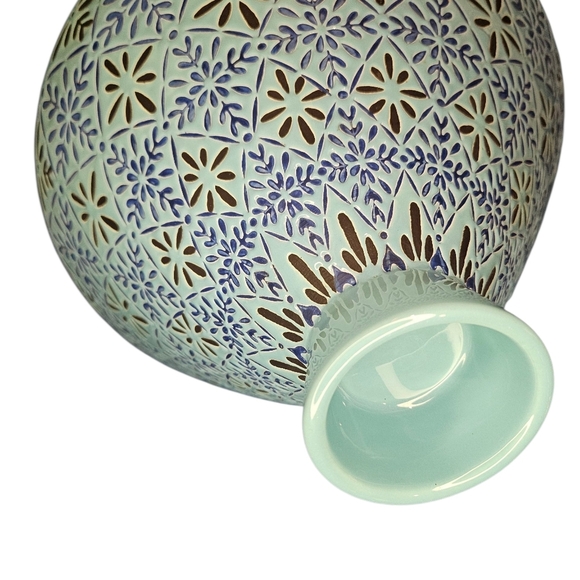 World Market Blue Tile Terracotta Tagine Lid - Picture 2 of 6